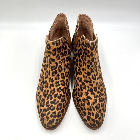 Seychelles Womens Size 8 Waiting For You Leopard Cheetah Leather Ankle Boots - Picture 3 of 15